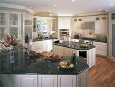 A beautiful, modern kitchen.